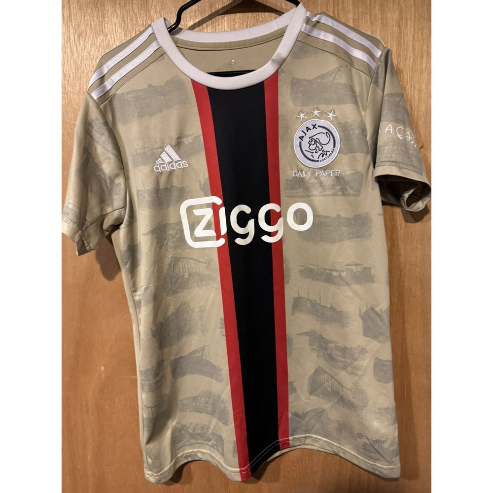 Adidas Axaj Amsterdam Third Soccer Jersey, Beige - Size med (Y)